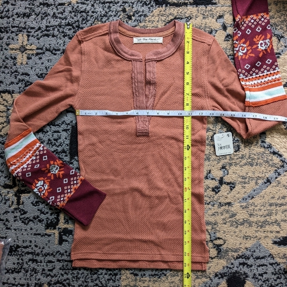 Anthropologie We the Free Top Mikah Layering Cuff Autumn Combo XS - Picture 3 of 5